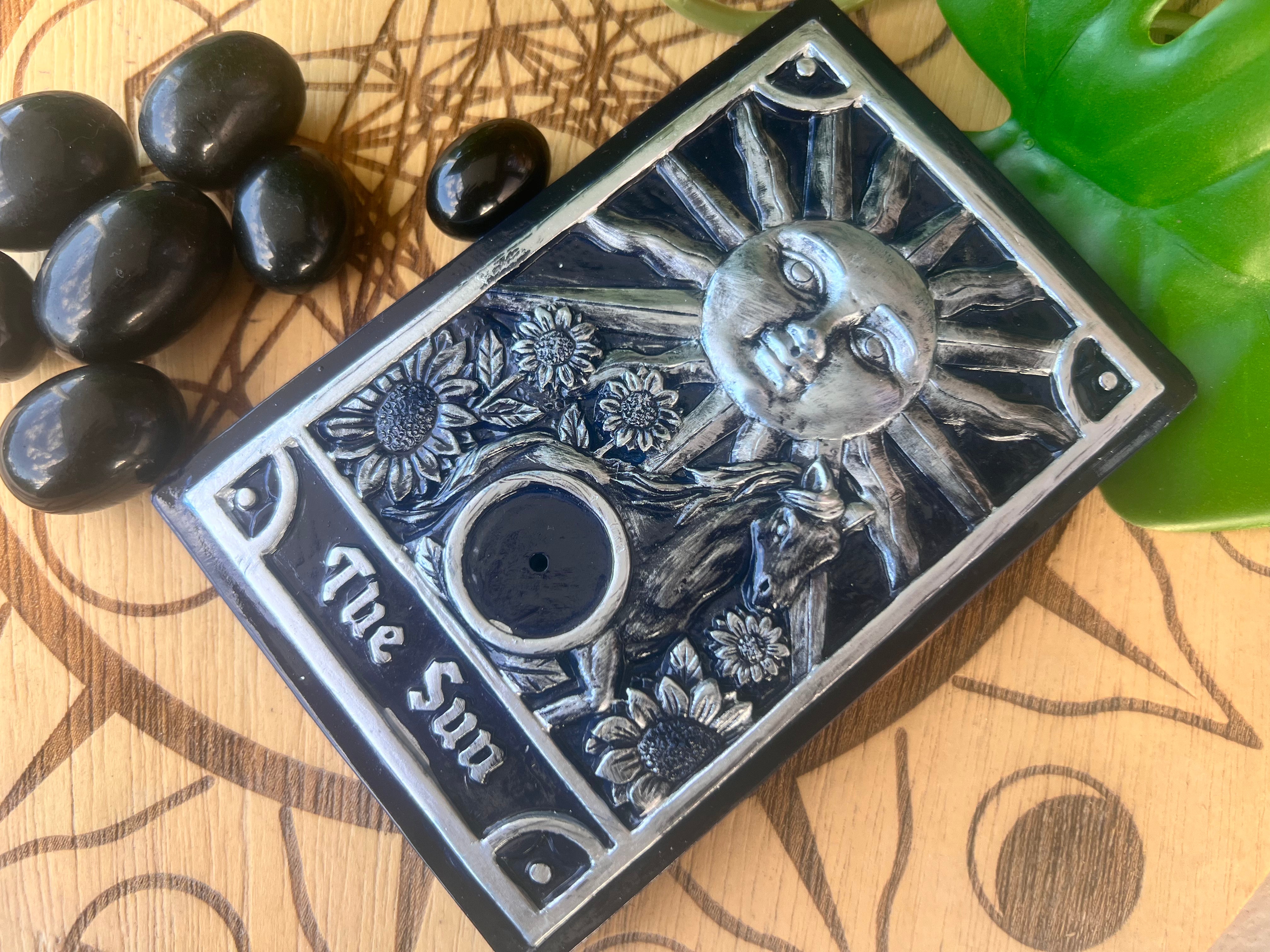 Tarot Card Sun Incense Holder - Muse Crystals & Mystical Gifts