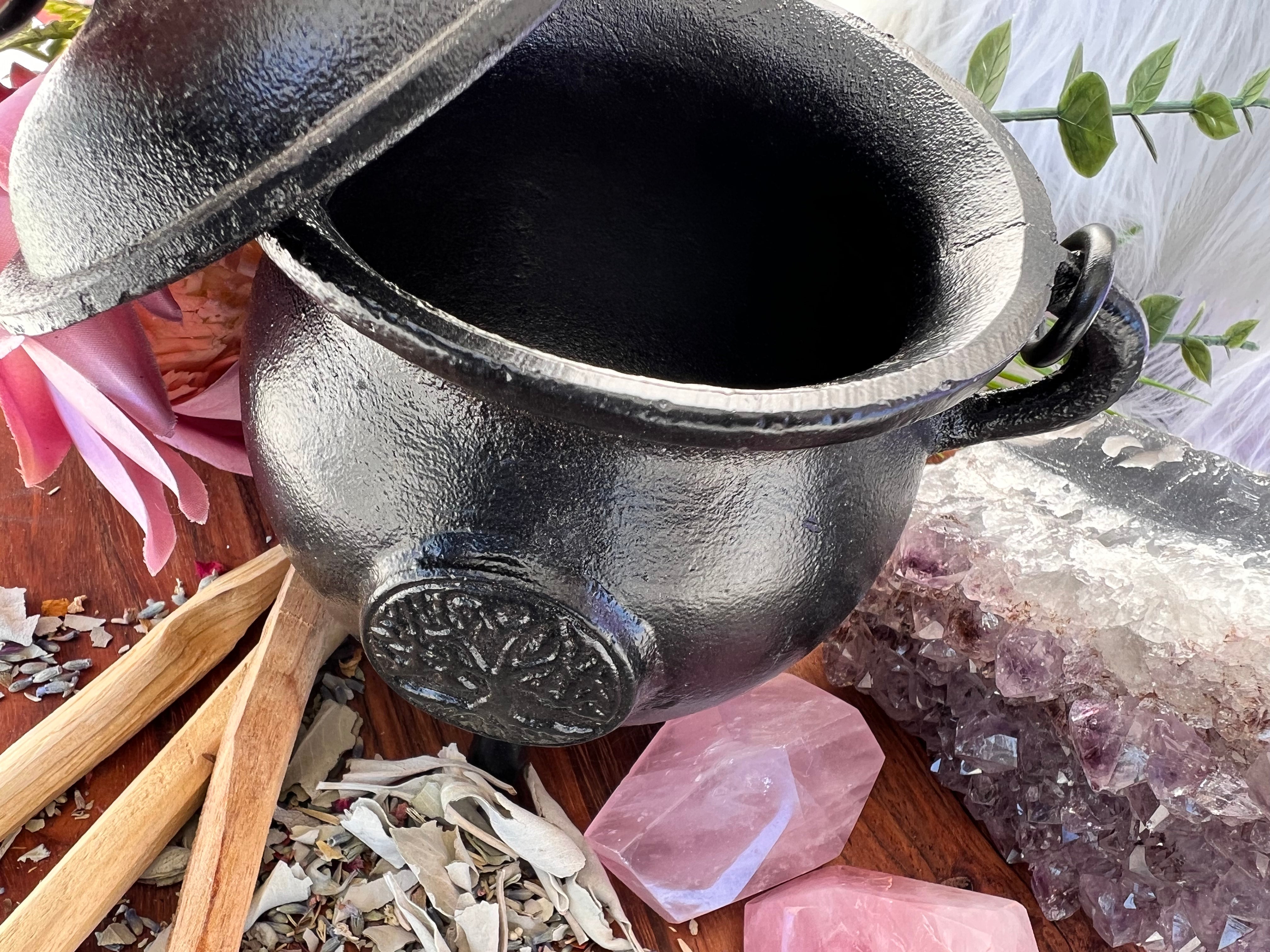 Tree of Life Cast Iron Cauldron Large - Muse Crystals & Mystical Gifts