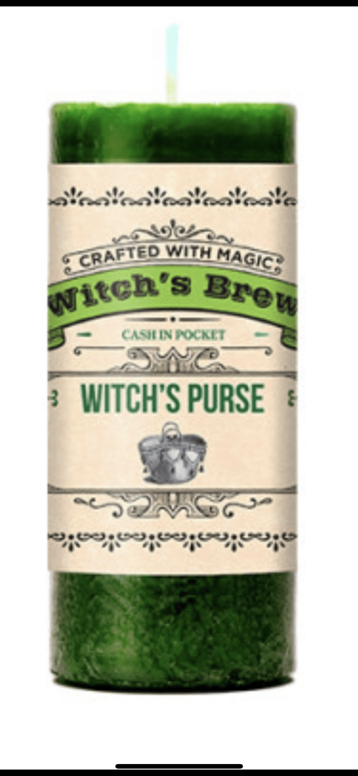 Witch's Brew WITCH'S PURSE Blessed Herbal Affirmation Candle - Muse Crystals & Mystical Gifts