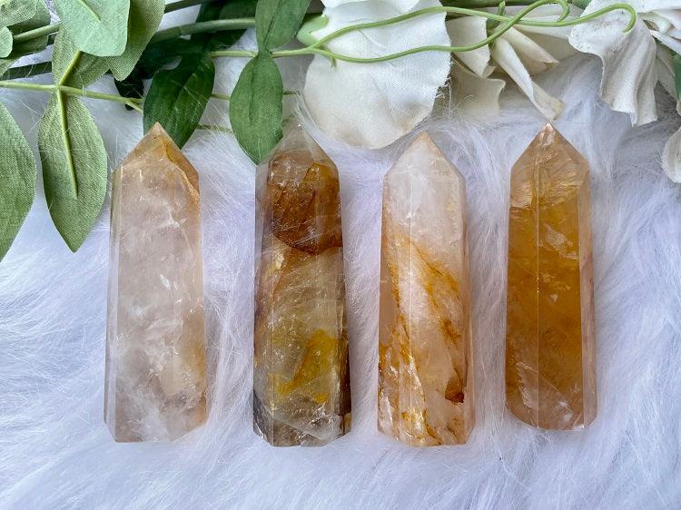Golden Healer Crystal Generator Tower - Muse Crystals & Mystical Gifts