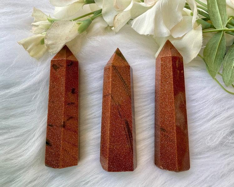Goldstone Medium Generator Point - Muse Crystals & Mystical Gifts