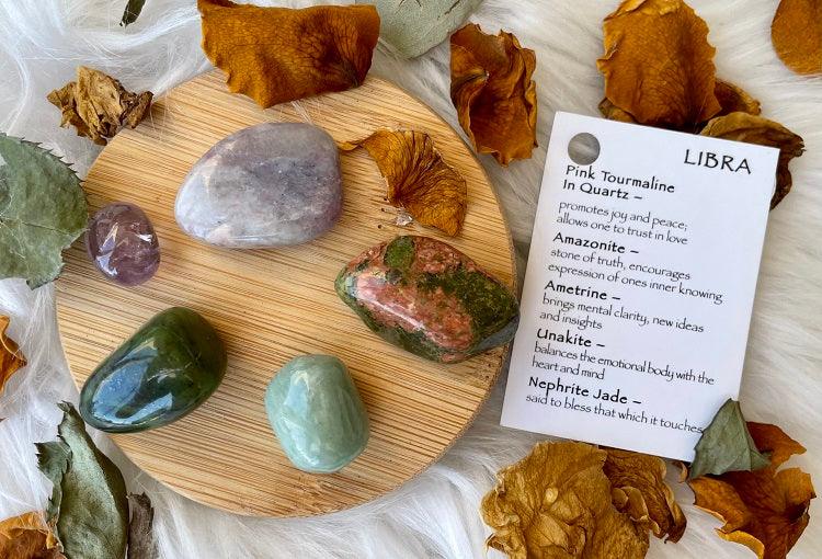 Libra Zodiac Tumble Stone Bag - Muse Crystals & Mystical Gifts