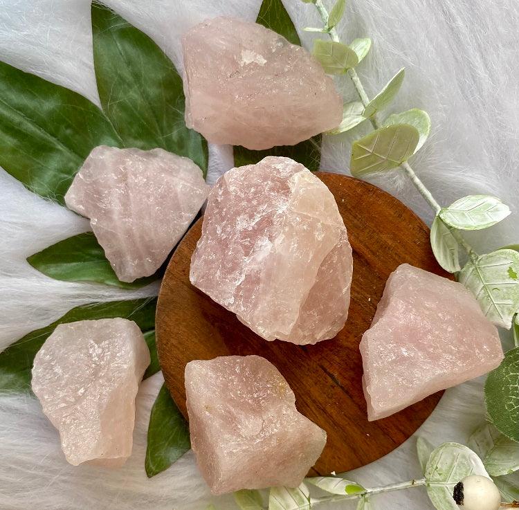 Rose Quartz Raw Chunk - Muse Crystals & Mystical Gifts