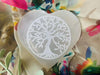 Selenite Heart ~ Tree of Life Carving - Muse Crystals & Mystical Gifts
