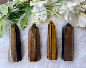 Tiger Eye Medium Generator Point - Muse Crystals & Mystical Gifts