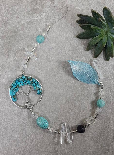 Turquoise Tree of Life Suncatcher Medium - Muse Crystals & Mystical Gifts