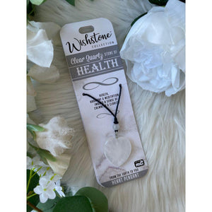 Wishstone Collection | Clear Quartz Heart Pendant - Muse Crystals & Mystical Gifts