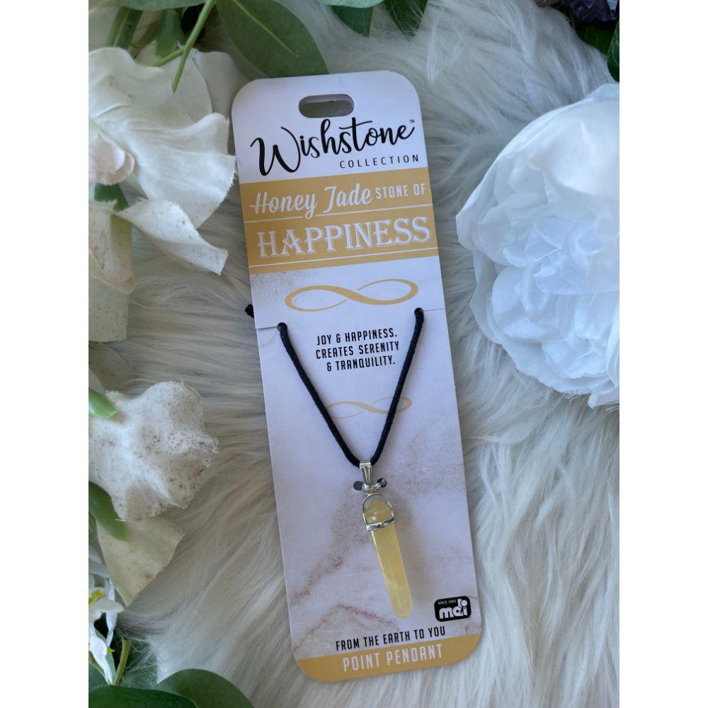 Wishstone Collection | Honey Jade Point Pendant - Muse Crystals & Mystical Gifts