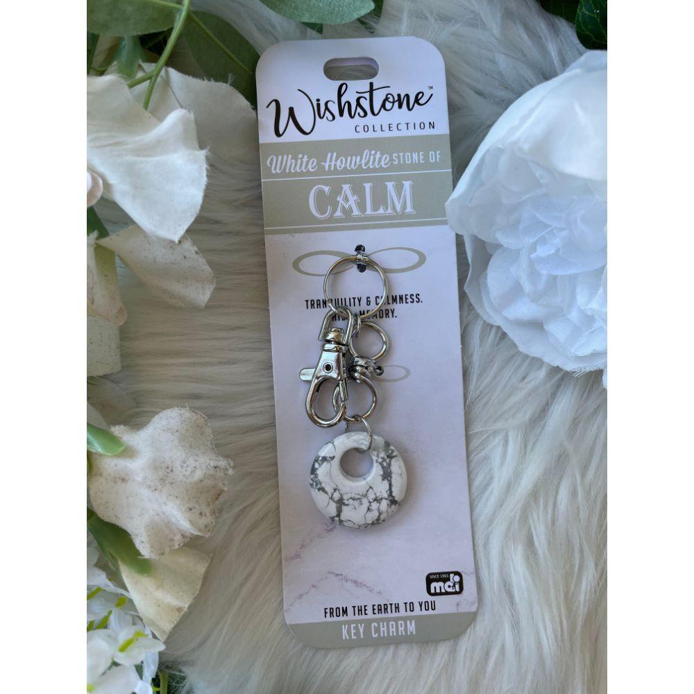 Wishstone Collection | Howlite Key Charm - Muse Crystals & Mystical Gifts