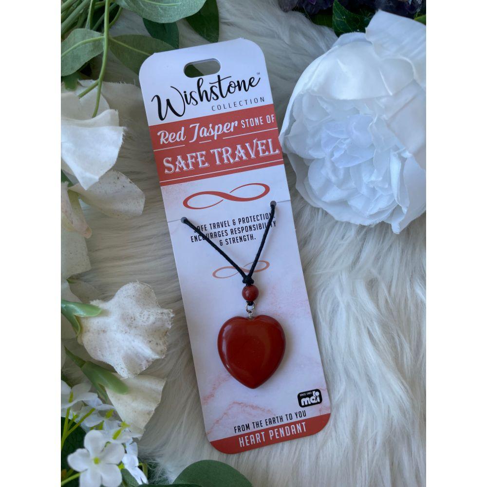 Wishstone Collection | Red Jasper Heart Pendant - Muse Crystals & Mystical Gifts